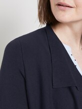 Cardigan with a waterfall neckline - Women - Sky Captain Blue Cardigan with a waterfall neckline - Women - Sky Captain Blue - 9 - TOM TAILOR