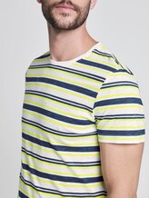 Gestreiftes Jersey T-Shirt - Männer - white yellow blue stripe Gestreiftes Jersey T-Shirt - Männer - white yellow blue stripe - 9 - TOM TAILOR