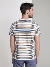 Gestreiftes Jersey T-Shirt - Männer - beige white blue stripe Gestreiftes Jersey T-Shirt - Männer - beige white blue stripe - 2 - TOM TAILOR