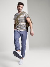 Gestreiftes Jersey T-Shirt - Männer - beige white blue stripe Gestreiftes Jersey T-Shirt - Männer - beige white blue stripe - 3 - TOM TAILOR