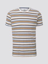 Gestreiftes Jersey T-Shirt - Männer - beige white blue stripe Gestreiftes Jersey T-Shirt - Männer - beige white blue stripe - 7 - TOM TAILOR
