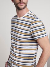 Gestreiftes Jersey T-Shirt - Männer - beige white blue stripe Gestreiftes Jersey T-Shirt - Männer - beige white blue stripe - 9 - TOM TAILOR