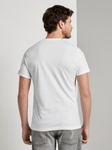 T-Shirt mit Reflekt-Print - Männer - Off White T-Shirt mit Reflekt-Print - Männer - Off White - 2 - TOM TAILOR
