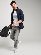 T-Shirt mit Reflekt-Print - Männer - Off White T-Shirt mit Reflekt-Print - Männer - Off White - 3 - TOM TAILOR