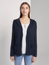 Cardigan mit Kapuze - Frauen - Sky Captain Blue Cardigan mit Kapuze - Frauen - Sky Captain Blue - 1 - TOM TAILOR