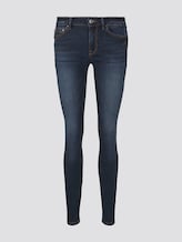 TOM TAILOR DENIM Damen Jona Extra Skinny Jeans mit recyceltem Polyester, blau, Uni, Gr. 26/30
