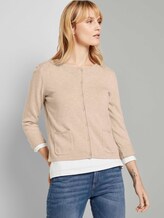 schlichter Cardigan - Frauen - desert sand melange schlichter Cardigan - Frauen - desert sand melange - 5 - TOM TAILOR