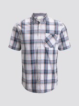 Kariertes Kurzarmhemd - Männer - white base navy washed check Kariertes Kurzarmhemd - Männer - white base navy washed check - 7 - TOM TAILOR