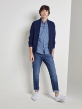 Gemustertes Kurzarm-Hemd mit Brusttasche - Männer - blue by white navy dot design Gemustertes Kurzarm-Hemd mit Brusttasche - Männer - blue by white navy dot design - 3 - TOM TAILOR