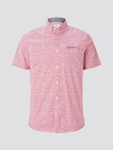 Patterned short-sleeved shirt with a chest pocket - Men - red irregular striped design Patterned short-sleeved shirt with a chest pocket - Men - red irregular striped design - 7 - TOM TAILOR