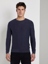 Strukturierter Sweater im Washed-Look - Männer - Sky Captain Blue Strukturierter Sweater im Washed-Look - Männer - Sky Captain Blue - 1 - TOM TAILOR