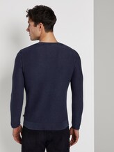 Strukturierter Sweater im Washed-Look - Männer - Sky Captain Blue Strukturierter Sweater im Washed-Look - Männer - Sky Captain Blue - 2 - TOM TAILOR