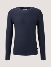 Strukturierter Sweater im Washed-Look - Männer - Sky Captain Blue Strukturierter Sweater im Washed-Look - Männer - Sky Captain Blue - 7 - TOM TAILOR