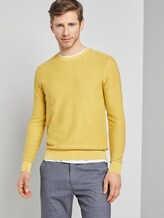 Strukturierter Sweater im Washed-Look - Männer - Californian Yellow Strukturierter Sweater im Washed-Look - Männer - Californian Yellow - 5 - TOM TAILOR