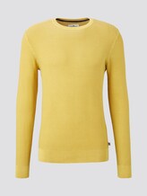 Strukturierter Sweater im Washed-Look - Männer - Californian Yellow Strukturierter Sweater im Washed-Look - Männer - Californian Yellow - 7 - TOM TAILOR