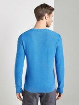 Strukturierter Sweater im Washed-Look - Männer - victory blue Strukturierter Sweater im Washed-Look - Männer - victory blue - 2 - TOM TAILOR