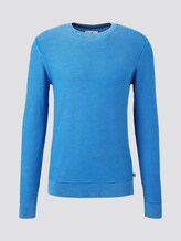 Strukturierter Sweater im Washed-Look - Männer - victory blue Strukturierter Sweater im Washed-Look - Männer - victory blue - 7 - TOM TAILOR