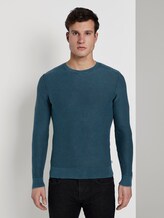 Strukturierter Sweater im Washed-Look - Männer - deep pond green Strukturierter Sweater im Washed-Look - Männer - deep pond green - 1 - TOM TAILOR
