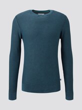 Strukturierter Sweater im Washed-Look - Männer - deep pond green Strukturierter Sweater im Washed-Look - Männer - deep pond green - 7 - TOM TAILOR