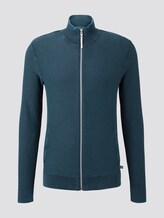 Strukturierter Cardigan im Washed-Look - Männer - deep pond green Strukturierter Cardigan im Washed-Look - Männer - deep pond green - 7 - TOM TAILOR