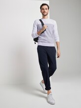 Sweater im Struktur-Mix - Männer - white navy stripe Sweater im Struktur-Mix - Männer - white navy stripe - 3 - TOM TAILOR