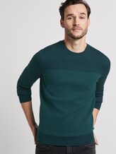 Sweater im Struktur-Mix - Männer - deep pond green petrol stripe Sweater im Struktur-Mix - Männer - deep pond green petrol stripe - 5 - TOM TAILOR