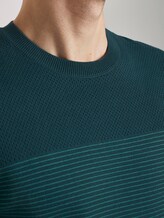 Sweater im Struktur-Mix - Männer - deep pond green petrol stripe Sweater im Struktur-Mix - Männer - deep pond green petrol stripe - 9 - TOM TAILOR