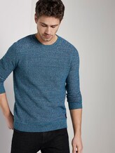 Strukturierter Strickpullover - Männer - green white structure Strukturierter Strickpullover - Männer - green white structure - 5 - TOM TAILOR