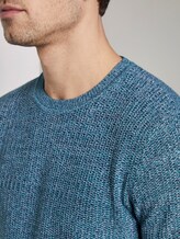 Strukturierter Strickpullover - Männer - green white structure Strukturierter Strickpullover - Männer - green white structure - 9 - TOM TAILOR