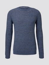 Strukturierter Strickpullover - Männer - blue navy light blue structure Strukturierter Strickpullover - Männer - blue navy light blue structure - 7 - TOM TAILOR