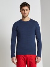 Feiner Strickpullover - Männer - navy blue heather yarn Feiner Strickpullover - Männer - navy blue heather yarn - 1 - TOM TAILOR