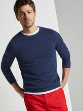 Feiner Strickpullover - Männer - navy blue heather yarn Feiner Strickpullover - Männer - navy blue heather yarn - 5 - TOM TAILOR