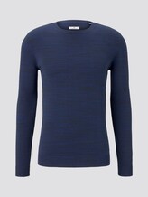 Feiner Strickpullover - Männer - navy blue heather yarn Feiner Strickpullover - Männer - navy blue heather yarn - 7 - TOM TAILOR