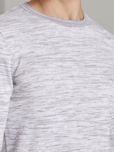 Melierter Strickpullover - Männer - white grey mouline Melierter Strickpullover - Männer - white grey mouline - 10 - TOM TAILOR