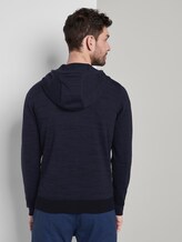 Sweatjacke im Struktur-Mix - Männer - navy black mouline Sweatjacke im Struktur-Mix - Männer - navy black mouline - 2 - TOM TAILOR