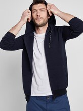 Sweatjacke im Struktur-Mix - Männer - navy black mouline Sweatjacke im Struktur-Mix - Männer - navy black mouline - 5 - TOM TAILOR