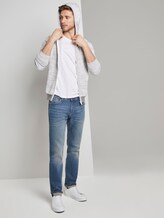 Sweatjacke im Struktur-Mix - Männer - white grey mouline Sweatjacke im Struktur-Mix - Männer - white grey mouline - 3 - TOM TAILOR
