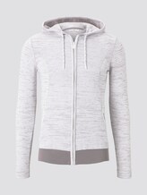 Sweatjacke im Struktur-Mix - Männer - white grey mouline Sweatjacke im Struktur-Mix - Männer - white grey mouline - 7 - TOM TAILOR
