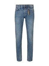 TOM TAILOR DENIM Herren Aedan Straight Jeans mit Schlüsselanhänger, blau, Gr.32/36