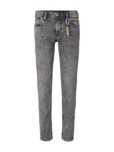 TOM TAILOR DENIM Herren Aedan Straight Jeans mit Schlüsselanhänger, grau, Gr.34/36