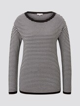 Strukturiertes Sweatshirt - Frauen - white black structure stripe Strukturiertes Sweatshirt - Frauen - white black structure stripe - 7 - TOM TAILOR