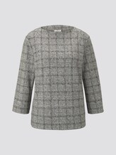 Sweatshirt - Frauen - black white structure check Sweatshirt - Frauen - black white structure check - 7 - TOM TAILOR