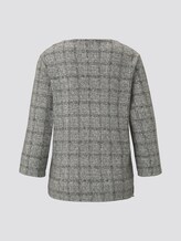 Sweatshirt - Frauen - black white structure check Sweatshirt - Frauen - black white structure check - 8 - TOM TAILOR