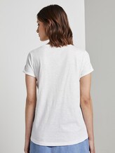 Gestreiftes T-Shirt mit kleiner Stickerei - Frauen - light blue white stripe Gestreiftes T-Shirt mit kleiner Stickerei - Frauen - light blue white stripe - 2 - TOM TAILOR Denim