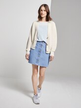 Gestreiftes T-Shirt mit kleiner Stickerei - Frauen - light blue white stripe Gestreiftes T-Shirt mit kleiner Stickerei - Frauen - light blue white stripe - 3 - TOM TAILOR Denim
