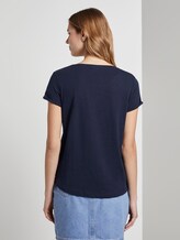 Striped T-shirt with a small embro - Women - navy off white stripe Striped T-shirt with a small embro - Women - navy off white stripe - 2 - TOM TAILOR Denim