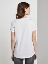 Gestreiftes T-Shirt mit kleinem Print - Frauen - green white stripe Gestreiftes T-Shirt mit kleinem Print - Frauen - green white stripe - 2 - TOM TAILOR Denim