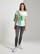 Gestreiftes T-Shirt mit kleinem Print - Frauen - green white stripe Gestreiftes T-Shirt mit kleinem Print - Frauen - green white stripe - 3 - TOM TAILOR Denim
