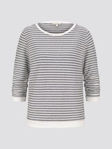 Gestreiftes Jacquard Sweatshirt - Frauen - structure stripe Gestreiftes Jacquard Sweatshirt - Frauen - structure stripe - 7 - TOM TAILOR Denim