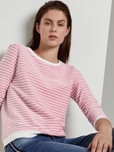 Gestreiftes Jacquard Sweatshirt - Frauen - rose structure stripe Gestreiftes Jacquard Sweatshirt - Frauen - rose structure stripe - 5 - TOM TAILOR Denim